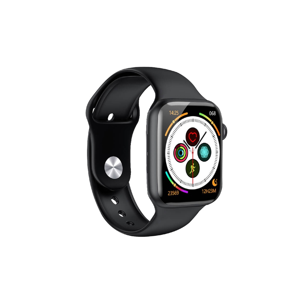 RELOJ INTELIGENTE W26+ / COLOR NEGRO Y PLATEADO/ SE CARGA CON PIN MAGNETICO / BATERIA DE 230MAH / PANTALLA TACTIL 320*385 / MONITOR DE FRECUENCIA CARDIACA / PODÓMETRO Y MONITOR DE SUEÑO / CON BLUETOOTH 4 Y MULTIPLES APP PRE-INSTALADAS / PERMITE LLAMADAS Y SMS