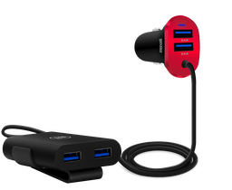 [DUSB-404] CARGADOR DE CARRO PARA 4 PUERTOS USB, ULTRA RAPIDO DE 48W / MARCA MAXELL / MODELO DUSB-404