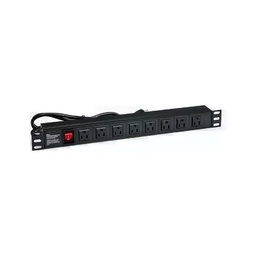 [WP-PDU-8T] REGLETA PDU RACKEABLE 8 TOMAS 15A CON SUPRESOR DE PICO