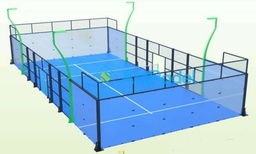 [RAL6018GREEN/RAL9005BLACK] CANCHA DE PADEL | VIDRIO TEMPLADO DE 12 MM, 18 PIEZAS POR CANCHA | 4 LUCES LED DE 300W POR CANCHA, LUX PROMEDIO:400 | ESTRUCTURAS METÁLICA | 4 POSTES DE LUZ | CÉSPED DE PÁDEL AZUL 12MM, 5 ROLLOS EQUIVALENTES A 208 M2 | POSTE DE TENIS, 2 PIEZAS POR CANCHA | RED MEDIA DE TENIS, 1 PIEZA POR CANCHA | PERNOS Y TUERCAS DE ACERO INOXIDABLE PARA LA INSTALACIÓN Y HERRAMIENTAS DE INSTALACIÓN INCLUIDOS | PEGAMENTO PARA LA INSTALACIÓN DEL CÉSPED INCLUIDO