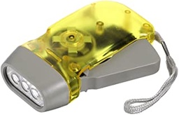 [CBQXDDPQ4Y] LINTERNA RECARGABLE MANUAL,3 LED,  SISTEMA DINAMO, COLOR AMARILLO MARCA LSI
