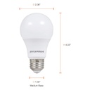 BOMBILLA LED A19, EQUIVALENTE A 60 W, EFICIENCIA DE 9 W, NO REGULABLE, TEMPERATURA DE COLOR DE LUZ DIURNA, 8 UNIDADES, DURACION 7 AÑOS / MARCA SYLVANIA