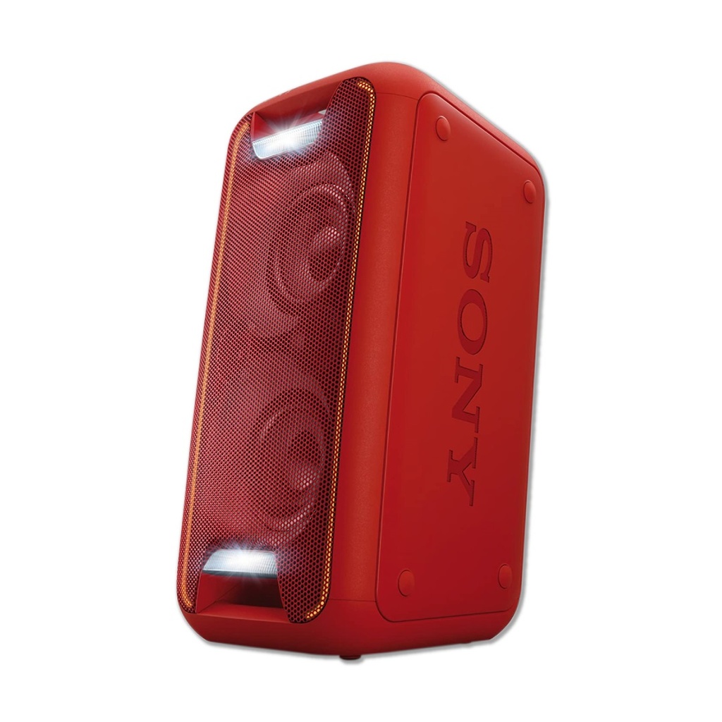 ALTAVOZ BLUETOOTH / ESTÉREO 2.0 / ALCANCE DE 10 METROS DE BLUETOOTH 3.0 / SALIDA Y ENTRADA RCA / 2 TWEETERS DE 50MM CADA UNO / 2 WOOFERS DE 130 MM CADA UNO / CON LUCES Y FLASH ESTROBOSCÓPICO / EXTRA BASS PARA POTENCIAR EL BAJO / MARCA SONY