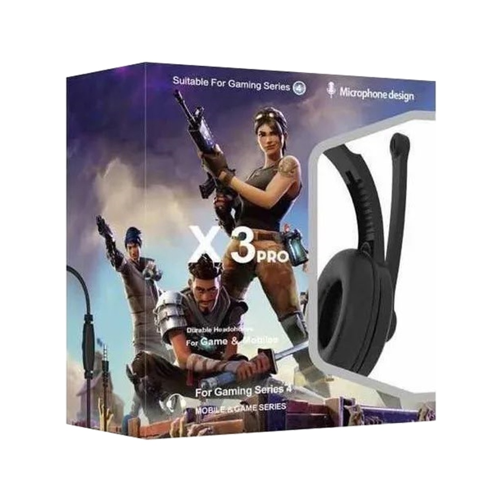 AUDIFONOS GAMER CON MICROFONO / COLOR NEGRO / TAMAÑO
40 MM / SENSIBILIDAD: 112dB+/-3dB / LONGITUD DEL CABLE 1.2 M
/ PUERTO JACK