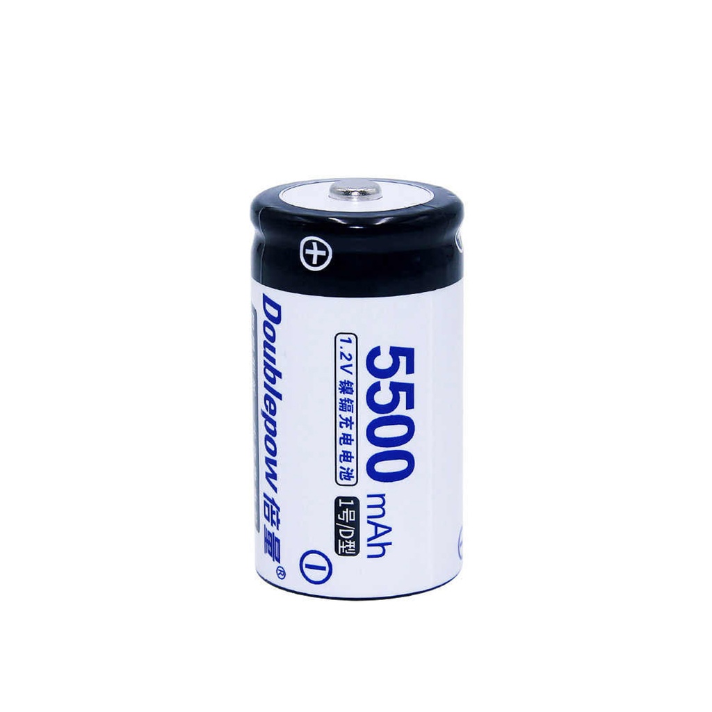 BATERIA TIPO D 1.2 V/ 5500 mAh BLISTER DE 2 BATERIAS,  MARCA DOUBLEPOW
