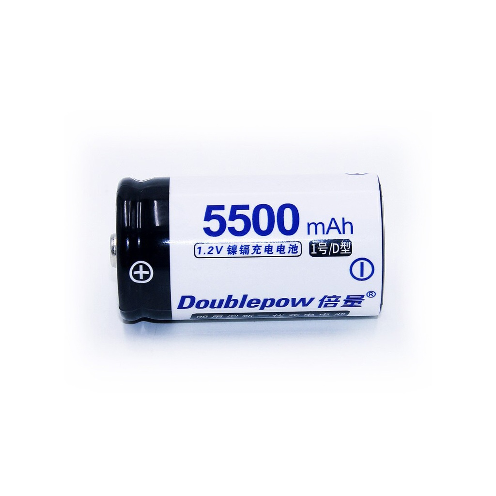 BATERIA TIPO D 1.2 V/ 5500 mAh BLISTER DE 2 BATERIAS,  MARCA DOUBLEPOW