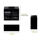 BATERÍA RECARGABLE DE PLOMO ÁCIDO SELLADA // CAPACIDAD DE 18 AH 12 V //
MARCA WEIZE, MODELO FP12180 // TERMINAL DE COBRE F3 // MANTENIMIENTO
GRATIS // MARCA WEIZE, MODELO FP12180