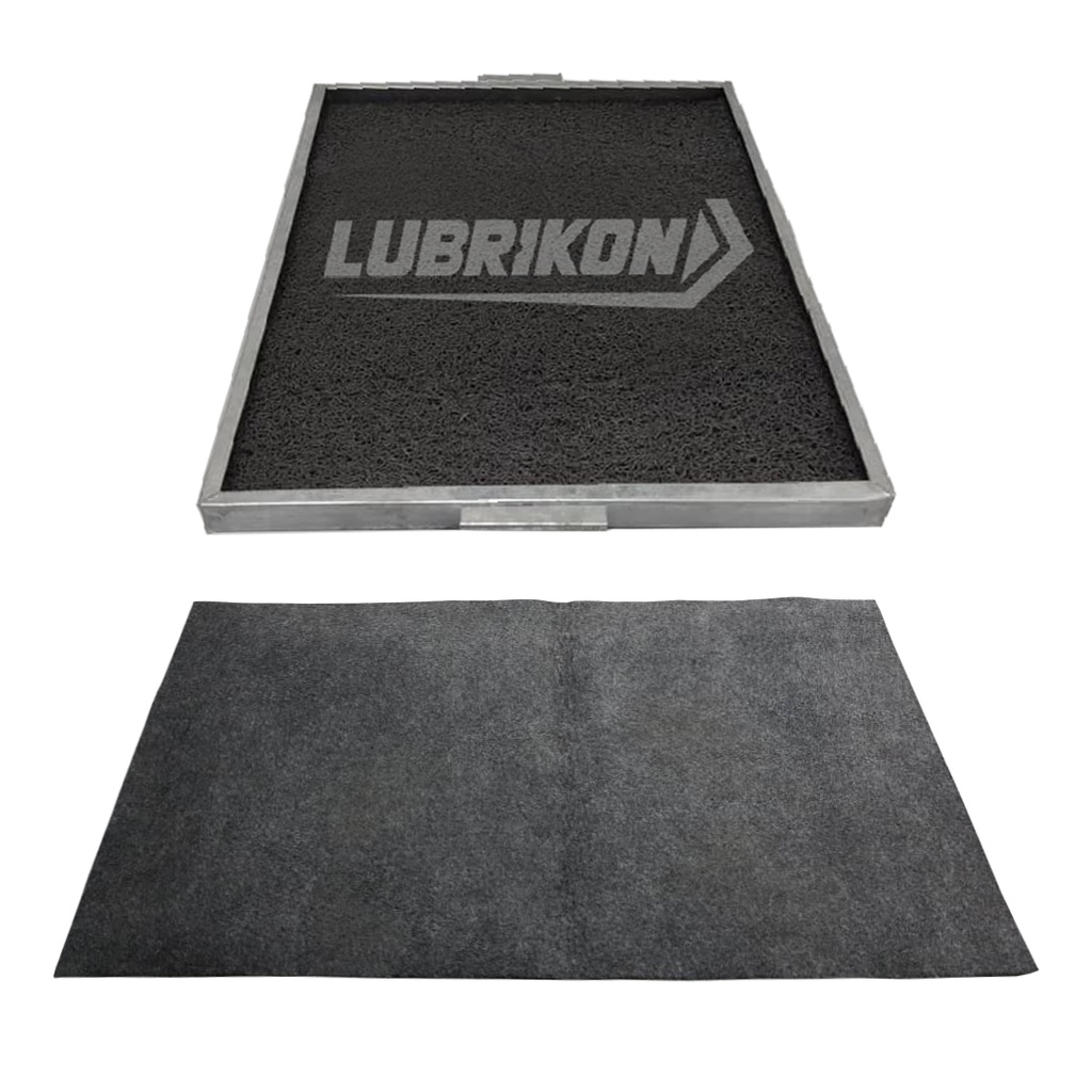 KIT DE PEDILUVIO // BANDEJA METALICA// ALFOMBRA ANTIFATIGA Y ANTIRESBALANTE// ALFOMBRA QUIRURGICA// TAMAÑO 40 X 51 CM. // MARCA LUBRIKON