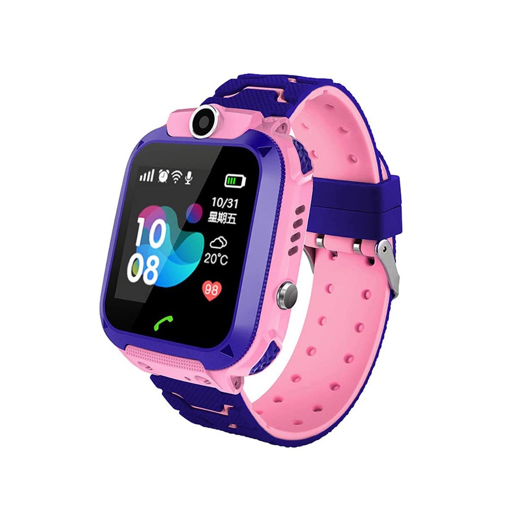 SMARTWATCH DE NIÑOS COLOR ROSADO CON PUERTO SIM MODELO Q12B / RAM 128M y ROM 64M / CAMARA 1.3MP / BLUETOOTH / MANOS LIBRES,/ ALARMA MULTIPLES FUNCIONES  / BATERIA 400 mAh