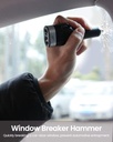 CARGADOR DE CARRO CARGA RÁPIDA, CORTADOR DE CINTURÓN DE SEGURIDAD, GOLPEADOR PARA VENTANA, POWER BANK, HERRAMIENTA DE ESCAPE DE EMERGENCIA, LINTERNA DE EMERGENCIA ROJO COMPATIBLE CON SAMSUNG GALAXY S9 S8, LG G7 V20 STYLO 4 / MARCA SOMOSTEL / MODELO SMS-1011