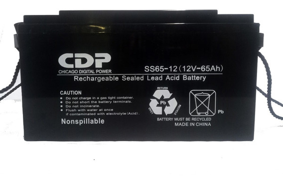 BATERIA 12V 65AH HECHA DE PLASTICO RETARDANTE DE LLAMA, MARCA CDP