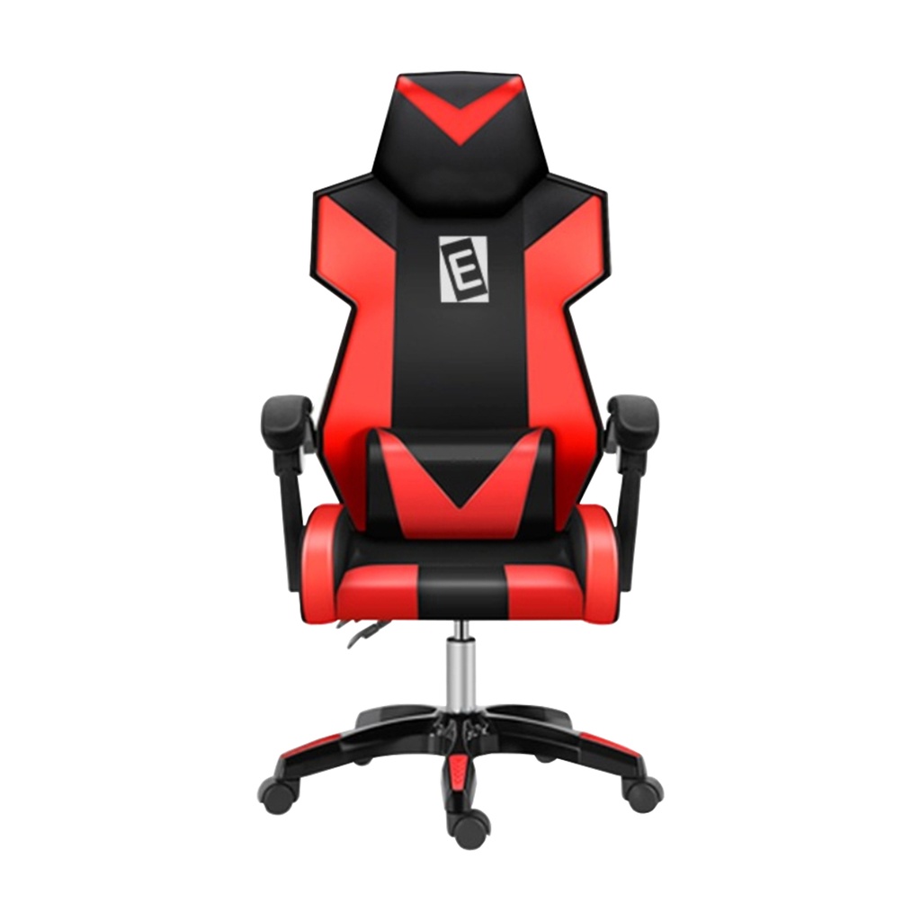 SILLA JUGADOR 209 // SOPORTE LUMBAR, SOPORTE PARA EL CUELLO Y BRAZOS ACABADO DE PLASTICO, BASE CROMADA, ELEVACIÓN NEUMÁTICA, INCLINACIÓN AJUSTABLE // COLOR ROJO Y NEGRO // MARCA ELEDO