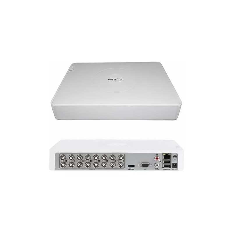 HIKVISION 16CH TURBO DVR (FORMATO: AHD, TVI, CVI, CVBS E IP CÁMARAS) // RESOLUCIÓN: 1080P LITE @ 15FPS // 2 CANALES (HASTA 18 CANALES) HASTA 5 MP DE RESOLUCIÓN CAMARAS IP // 1 CANAL DE AUDIO
ENTRADA / SALIDA // 2 USB // 1 INTERFAZ SATA (HASTA 10TB) // DISCO DURO NO INCLUIDO