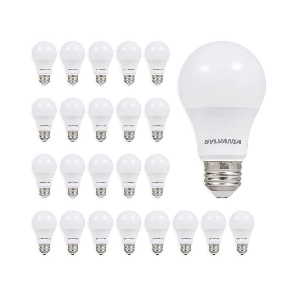 BOMBILLA LED A19, EQUIVALENTE A 60 W, EFICIENCIA DE 9 W, NO REGULABLE, TEMPERATURA DE COLOR DE LUZ DIURNA, 8 UNIDADES, DURACION 7 AÑOS / MARCA SYLVANIA