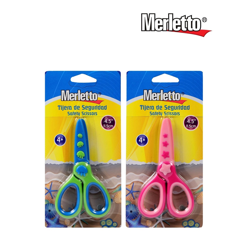 TIJERAS DE SEGURIDAD / TAMAñO 4.5 PULGADAS / MARCA MERLETTO