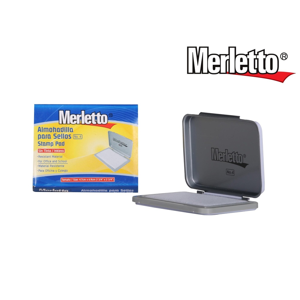 ALMOHADILLA PARA SELLOS N.4 / TAMAñO: 4.7X6.9CM /  MARCA MERLETTO