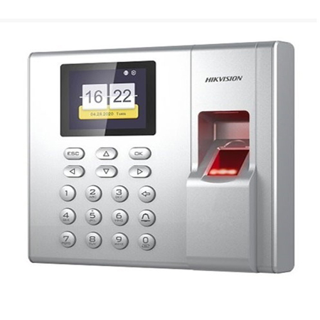 TERMINAL DE CONTROL DE ACCESO DE HUELLAS DACTILARES // PANTALLA LCD DE 2.4 PULGADAS // HASTA 100,000 REGISTROS, 1000 HUELLAS DACTILARES, 1000 USUARIOS, 1000 TARJETAS // MóDULO LECTOR DE TARJETAS MIFARE // COMUNICACIóN: TCP/IP // PUERTO USB // INTERFAZ DE REDX1, SALIDA DE BLOQUEOX1, BOTóN DE SALIDAX1, ENTRADA DE CONTACTO DE PUERTAX1 // 1 ZUMBADOR Y 1 ALTAVOZ // FABRICADO EN CHINA // MARCA HIKVISION // MODELO DS-K1T8003MF