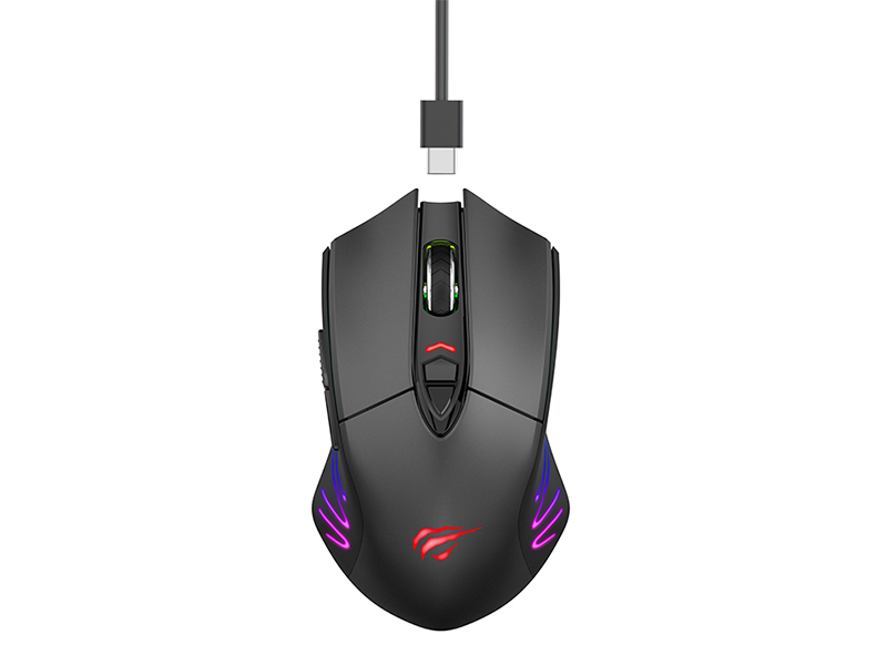 MOUSE GAMER ALAMBRICO E INALAMBRICO | CABLE + 2.4 G | DISTANCIA DE 8 m | 7 TECLAS | RESOLUCION 800-1200-3000-4000-6000-7000DPI | CABLE 1500 mm | MARCA HAVIT | SERIE GAME NOTE | MODELO MS1021
