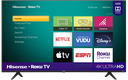 TELEVISOR INTELIGENTE 58" UHD / RESOLUCION 4K 3840X2160P / CON ROKU TV / TASA 120HZ / RELACION DE ASPECTO 16:9 / AUDIO DTS 2 X 8W / PUERTO ETHERNET Y WIFI / 3 HDMI, 2 USB, 1 RF, 1 RCA, 1 OPTICO / MONTAJE DE PARED M6 VESA 300X200 / MARCA HISENSE / MODELO 58R6E3