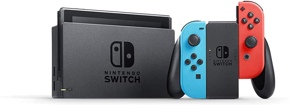 NINTENDO SWITCH NEON / MANDOS DE COLOR ROJO/AZUL / 3 TIPO DE JUEGO: MODO TV, MODO DE MESA Y MODO DE MANO / PANTALLA TACTIL DE 6.2 PULGADAS / DURACIóN DE BATERíA 4310MAH 6.5 HORAS / MEMORIA INTERNA 35GB / POSEE WIFI PARA CONEXIóN A INTERNET Y MULTI CONSOLAS (HASTA 8 CONSOLAS PARA MULTIJUGADOR) / PUERTO PARA MEMORIA SD / MARCA NINTENDO / MODELO HADSKABAA