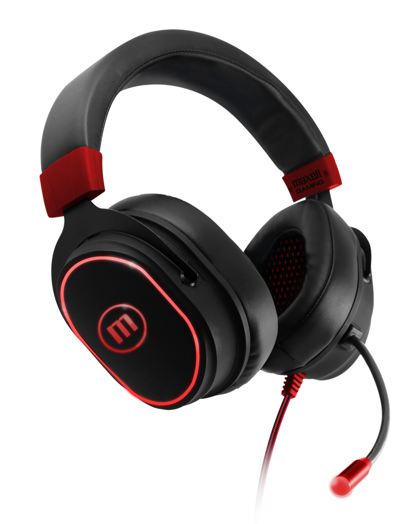 AUDIFONOS GAMER, CON VIBRACION Y LUCES, CON MICROFONO Y AISLACION DE SONIDO, COPA COMPLETA / MARCA MAXELL / MODELO CA-H-MIC-1200