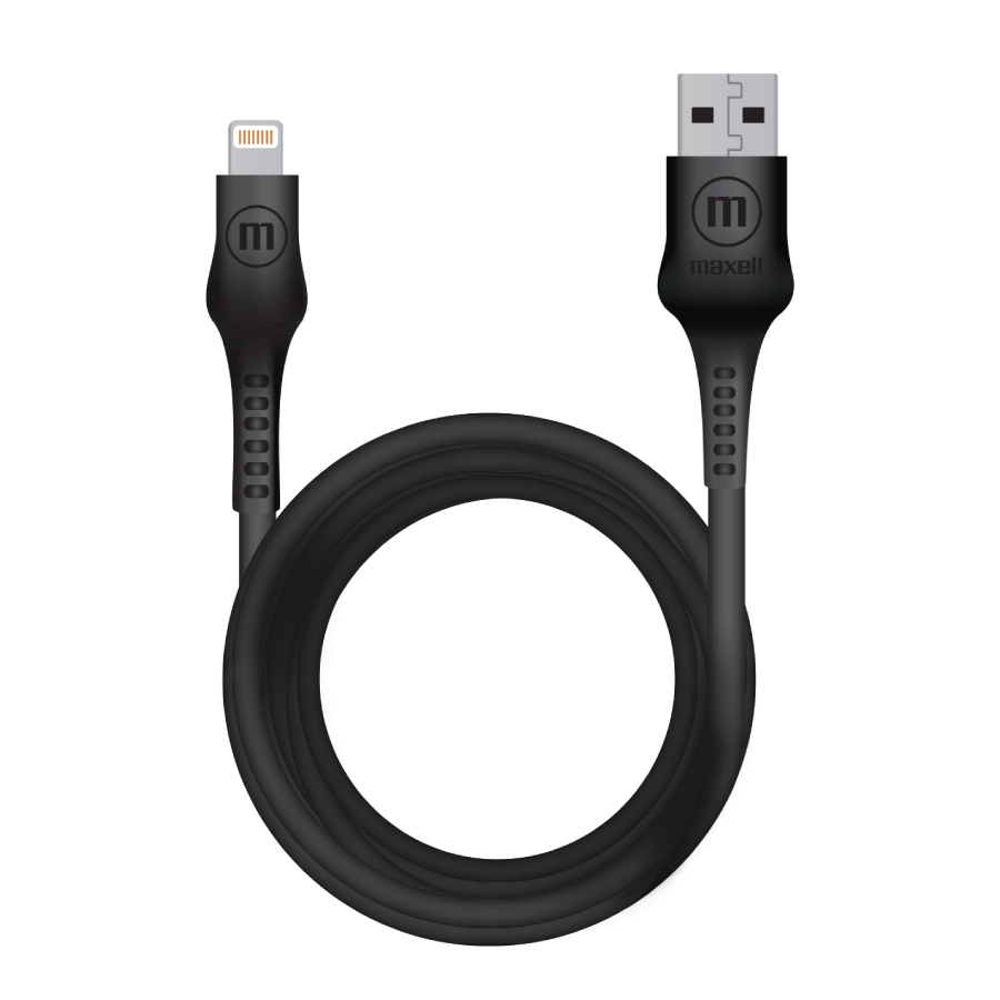 CABLE USB A LIGHTNING (IPHONE) , 4 PIES (1.2 m) DE LONGITUD / MARCA MAXELL / MODELO CB-JEL-APPL4FT AZUL
