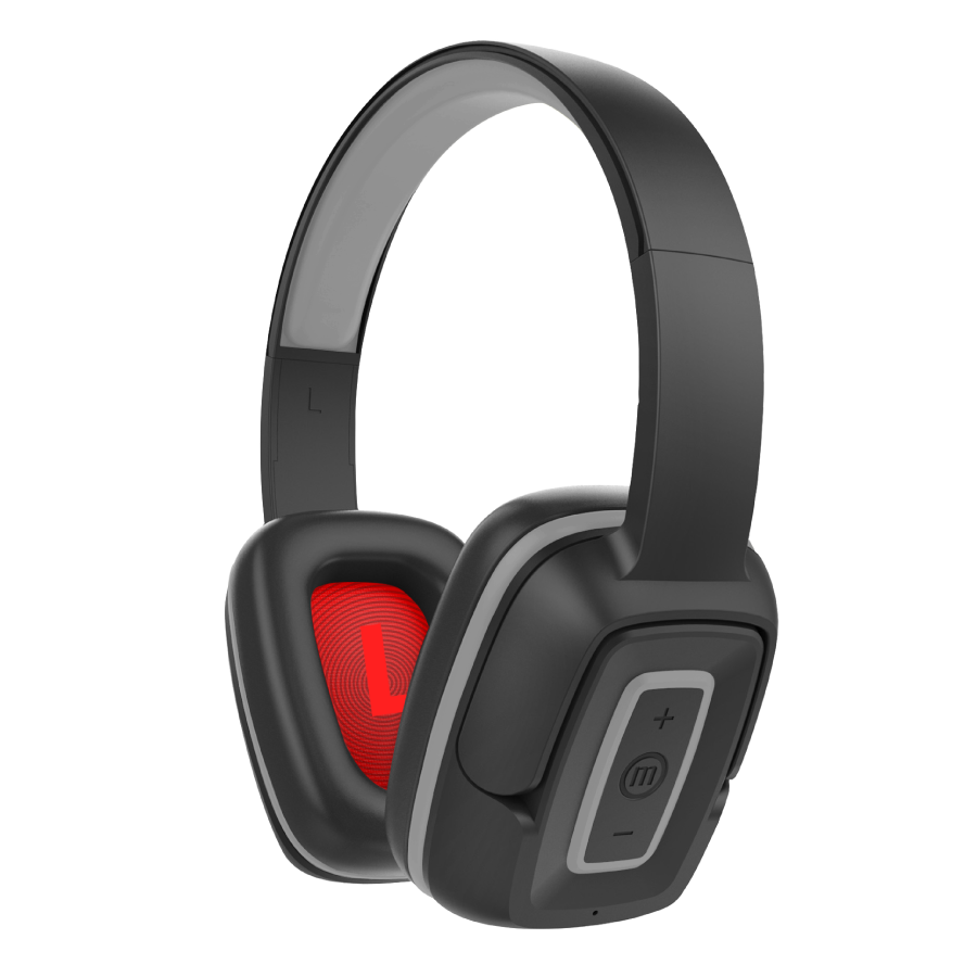 AUDIFONOS INALAMBRICOS CON MICROFONO, BLUETOOTH, CARGA POR USB, HEADSET COMPLETO, BATERIA DE LITIO POR 8 HORAS / MARCA MAXELL / MODELO HP-BT300 AZUL-GRIS