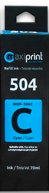 TINTA T544 65ML COLOR CYAN PARA L1110 L3110 L3210 L3150 L5190 MARCA MAXIPRINT