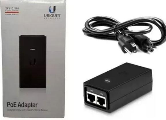 UBIQUITI PoE 24-12W/ 24V DC 0.5A/ ALIMENTACION ATRAVES DE ETHERNET/ USO EN: PRODUCTOS AIRMAX Y UNIFI/ PROTECCION POR TIERRA/ESD / SON MONTABLES EN LA PARED