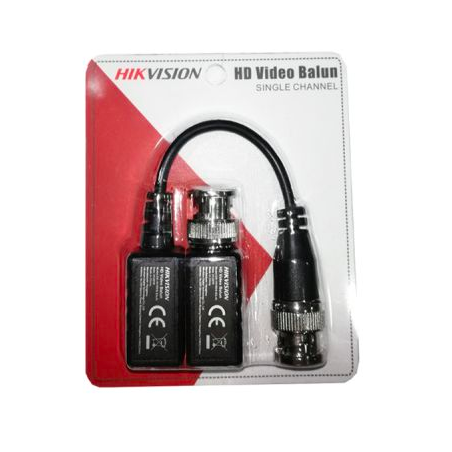 VIDEO BALUN PASIVO / TRANSMITE SEÑAL A TRAVÉS DE CABLE UTP / COMPATIBLE CON HDTVI/HDCVI/AHD / DISTANCIA DE TRANSMISIÓN: 720P/300M (MÁX.), 1080P/250M (MÁX.), 3MP/4MP/5MP: 200M (MÁX.) / MARCA HIKVISION / MODELO DS-1H18S/E