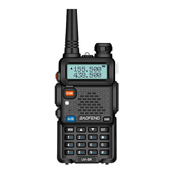 RADIO WALKIE TALKIE MODELO UV-5R // BANDA DUAL (VHF-UHF) // PANTALLA LCD, LARGO ALCANCE, LINTERNA LED, PROGRAMABLE, CON RADIO FM // RANGO DE FRECUENCIA: VHF: 136-174 MHz(Rx/Tx). UHF: 400-520 MHz(Rx/Tx) // BATERÍA RECARGABLE DE LITHIUM-ION 7.4V/1500 MAH // INCLUYE 1 RADIO, BATERIA, MANOS LIBRES, ANTENA, CLIP, CARGADOR, MANUAL // MARCA BAOFENG