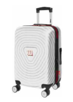 MALETA VIAJERA MEDIANA | 24 PULGADAS | DIMENSIONES: 66xX47X24 CM | CAPACIDAD HASTA 23 KG | CORREAS ELASTICAS | RUEDAS ROTATIVAS 360 GRADOS | INCLUYE CANDADO | MARCA WILSON | COLOR BLANCO
