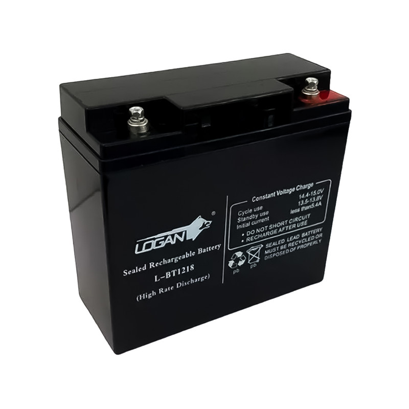 BATERÍA DE PLOMO ÁCIDO DE 12 VOLTIOS DE USO GENERAL / CAPACIDAD DE 12,0 AH / TEMPERATURA 25°C / 77°F / CONSTRUCCIÓN VRLA (LIBRE DE MANTENIMIENTO BATERÍA SELLADA) / MARCA LOGAN