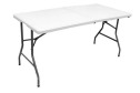 MESA PLEGABLE 5' | COLOR BLANCO/GRIS | MATERIAL HDPE/ACERO | DIMENSIONES 153X72X74 CENTIMETROS | MODELO 852YXC1523X