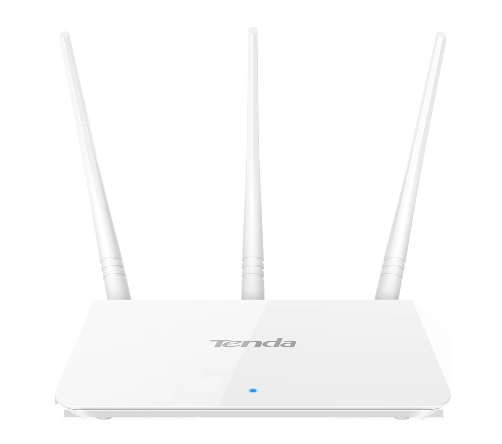 ROUTER INALÁMBRICO 300MBPS 2.4GHZ / 3* ANTENAS EXTERNAS 5DBI / 1 PUERTO WAN DE 10/100 MBPS, 3 PUERTOS LAN DE 10/100 MBPS/ANCHO DE BANDA CONTROL Y REENVÍO DE PUERTOS / ADMITE WPA, WPA2, WPA-PSK/WPA2- MECANISMO DE SEGURIDAD PSK / MARCA TENDA / MODELO F3 V3