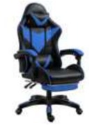 SILLA JUGADOR 217 / SOPORTE LUMBAR, SOPORTE PARA EL CUELLO Y BRAZOS / LEVANTAMIENTO NEUMÁTICO, INCLINACIÓN AJUSTABLE / COLOR AZUL Y NEGRO / MARCA ELEDO