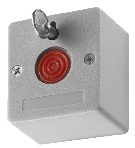 BOTON DE PANICO CABLEADO / COMPATIBLE PARA CUALQUIER PANEL DE ALARMA / LLAVE DE SEGURIDAD / DS-PD1-EB