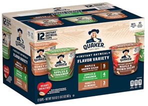 AVENA INSTANTANEA EXPRESS / MIEL Y ALMENDRAS 3 CUPS/ MAPLE Y AZUCAR MORENA 4 CUPS / MANZANA Y CANELA 5 CUPS / 562 G / MARCA QUAKER