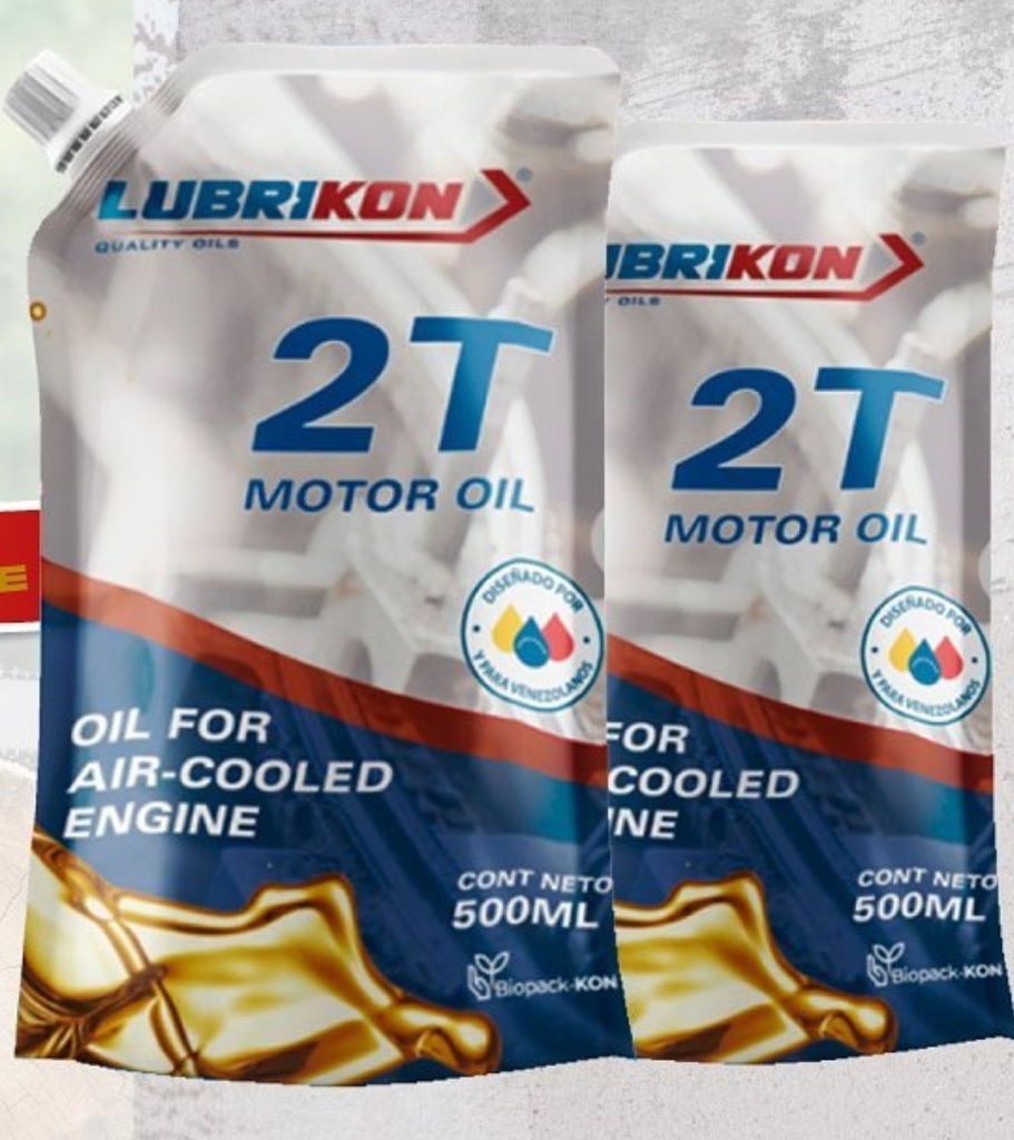 ACEITE MINERAL 2T MOTOR OIL / PRESENTACION BOLSA 500 ML/ MARCA LUBRIKON