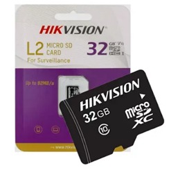TARJETA DE MEMORIA MODELO: L2 // ESPECIALIZADA PARA VIDEO VIGILANCIA // CAPACIDAD 32GB // VELOCIDAD DE LECTURA 95 MB/S // VELOCIDAD DE ESCRITURA 25MB/S / CLASE 10 // MARCA HIKVISION