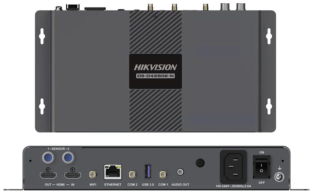 CONTROLADOR LED | CAPACIDAD HASTA 1.300.000 PIXELES; ANCHO MAXIMO 4096PXS Y ALTURA MAXIMA 4096PXS | INTERFAZ: PUERTO ETHERNET GIGABIT X 2 | PUERTO OUTPUT: HDMI 1.4 X 1 SOPORTA HASTA 1080P @ 60 HZ | PUERTO INPUT: HDMI 1.4 X 1 SOPORTA ESCALADO PANTALLA COMPLETA EN MODO DE SINCRONIZACIÓN HASTA 1080P @ 60 HZ | INCLUYE ANTENA WIFI X 1; CABLE DE PODER Y CERTIFICADO DE CALIDAD | MARCA HIKVISION