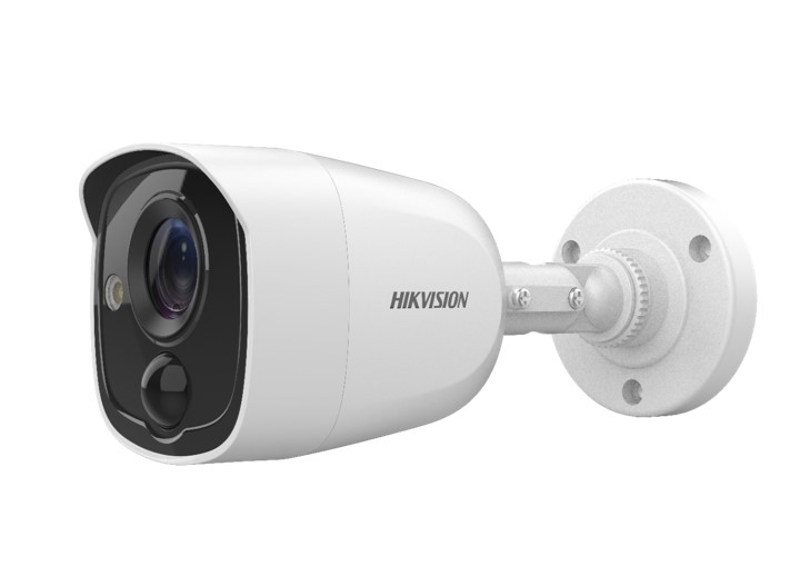 CÁMARA MINI BULLET | RESOLUCION 5 MPX | LENTE DE 2.8MM | VISION NOCTURNA INFRAROJA HASTA 20 M | RESISTENCIA A LA INTERPERIE IP 67 | TECNOLOGIA DETECCIÓN PIR CON LUZ Y ALARMA | CUERPO DE CÁMARA DE METAL | MARCA HIKVISION | MODELO DS-2CE11H0T-PIRLO