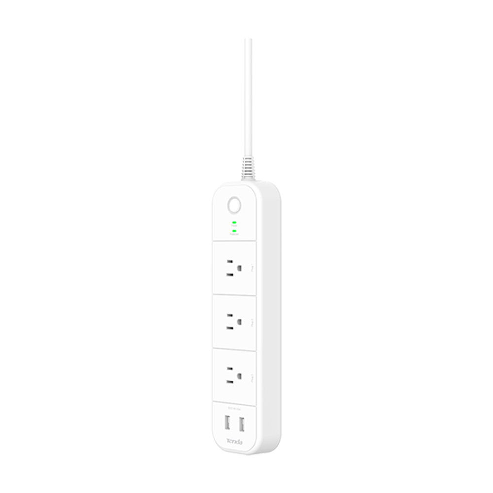 REGLETA INTELIGENTE WIFI | 3 ENTRADAS DE PODER Y 2 ENTRADAS USB | PROGRAMABLE COMPATIBLE CON ALEXA Y GOOGLE ASSISTANT | FRECUENCIA 2.4 GHZ | CARGA MAXIMA DE 15A Y 1875 W | 2.4A MAXIMO CON USB | MODELO SP15 | MARCA TENDA