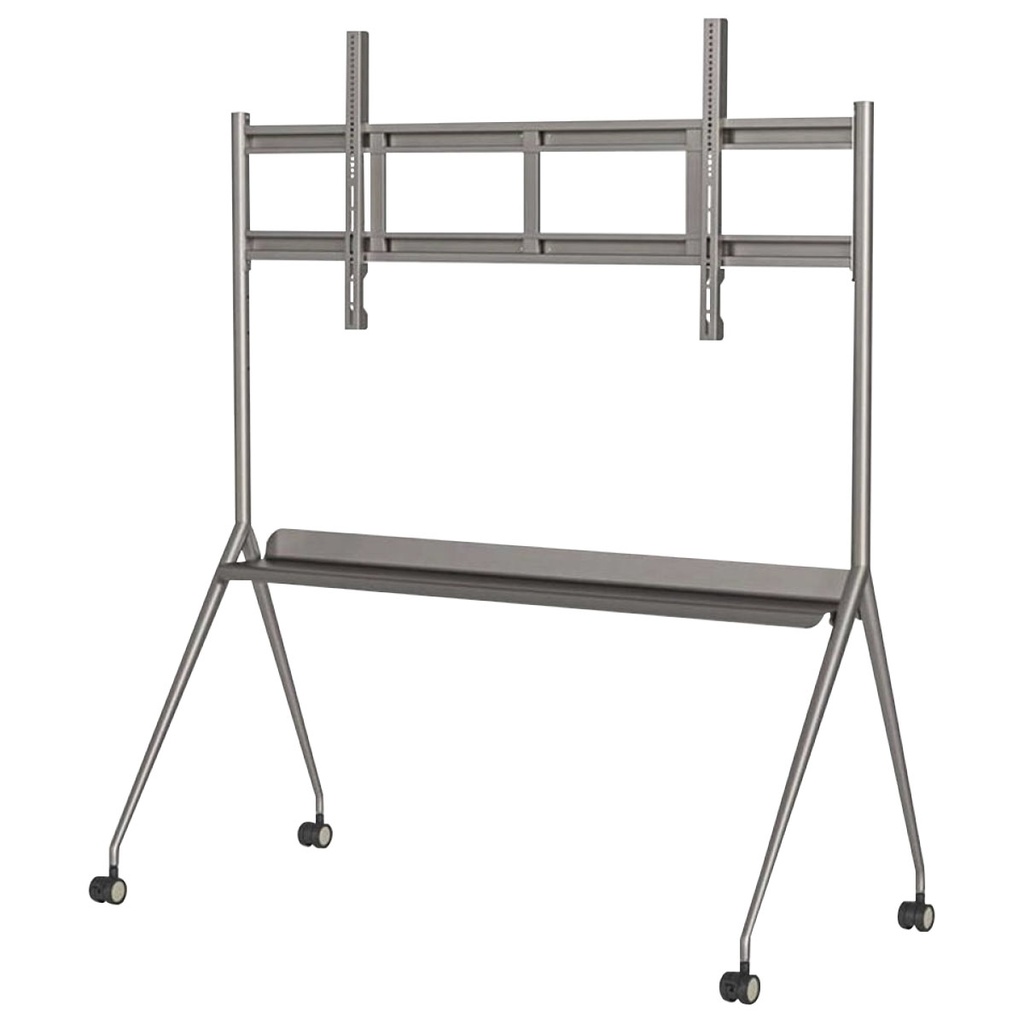 BASE MOVIL PARA PANTALLA LED HIKVISION | SOPORTA PANTALLAS 55”, 65”, 75” | CAPACIDAD DE HASTA 85KG | CUERPO DE ACERO SPCC | COLOR GRIS PLATA | MARCA HIKVISION