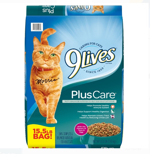 COMIDA SECA PARA GATOS / SABOR DE ATÚN Y HUEVO / BOLSA DE 7 KG / MARCA 9 LIVES PLUS CARE