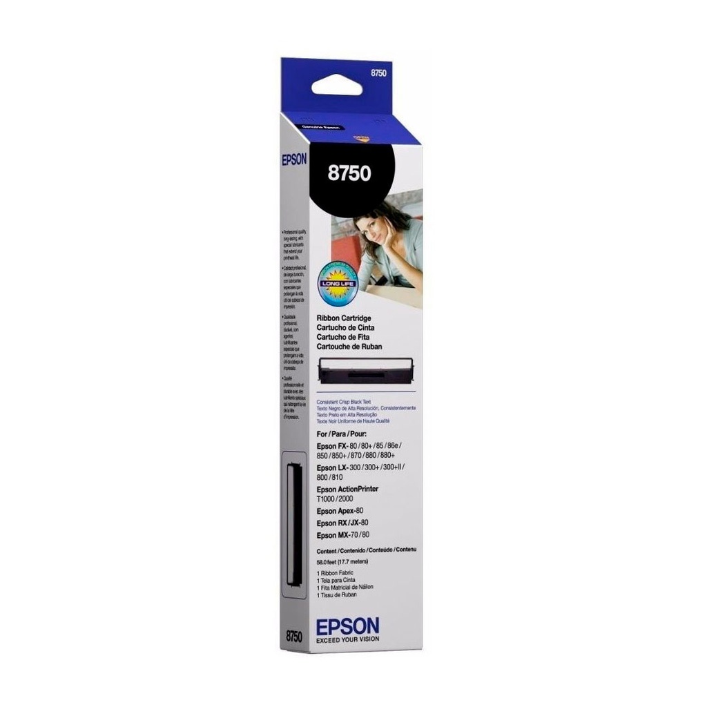 CINTA 8766 PARA IMPRESORAS DFX 5000 / 8000 / 8500. MARCA EPSON