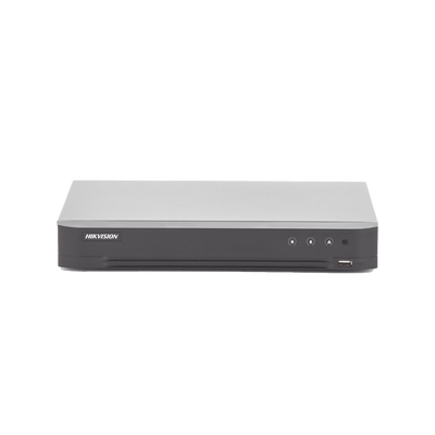 DVR 4 MEGAPIXEL (RECONOCI0MIENTO DE ROSTROS / ACUSENSE) / 4 CANALES TURBOHD H.265 + 2 CANALES IP / 1 BAHÍA DE DISCO DURO / 1 CANAL DE AUDIO / AUDIO POR COAXITRON / MARCA HIKVISION / MALETA