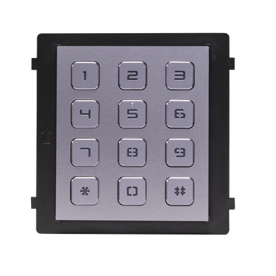 MÓDULO DE TECLADO PARA FRENTE DE CALLE MODULAR / DESBLOQUEO DE PUERTA MEDIANTE CÓDIGO / LLAMADA A MONITOR FUNCIÓN DE TV PORTERO / APERTURA DE PUERTA MEDIANTE CONTRASEÑA / LLAMADA A MONITOR / COMPATIBLE CON MONTAJE EMPOTRADO O EN SUPERFICIE / CONFIGURABLE MEDIANTE IVMS4200/ MARCA HIKVISION / MALETA