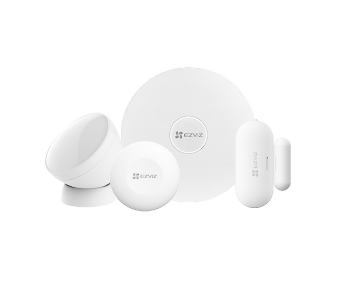 KIT DE ALARMA INALÁMBRICO / WIFI CONTIENE: PANEL CS-A3-A0-W SENSOR PIR CS-T1C-A0-BG / UN CONTACTO MAGNÉTICO CS-T2C-A0-BG / MANDO A DISTANCIA (BOTÓN INTELIGENTE) / MARCA EZVIZ