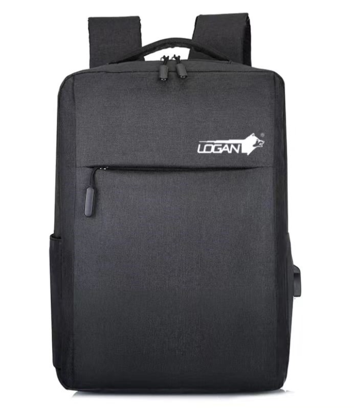 BOLSO PARA LAPTOP | MEDIDAS 28X12X41 CM | 2 BOLSILLOS | MATERIAL OXFORD | COLOR NEGRO | ENTRADA USB EXTERIOR PARA CARGA | MARCA LOGAN